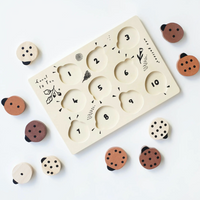 WOODEN TRAY PUZZLE - COUNT TO 10 LADYBUGS