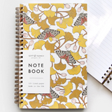 Ginkgo + Tiger Moth Spiral Notebook