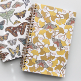 Ginkgo + Tiger Moth Spiral Notebook