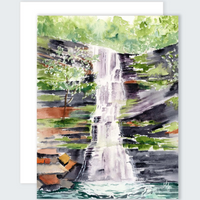 CATHEDRAL FALLS WEST VIRGINIA NOTE CARD ART PRINT