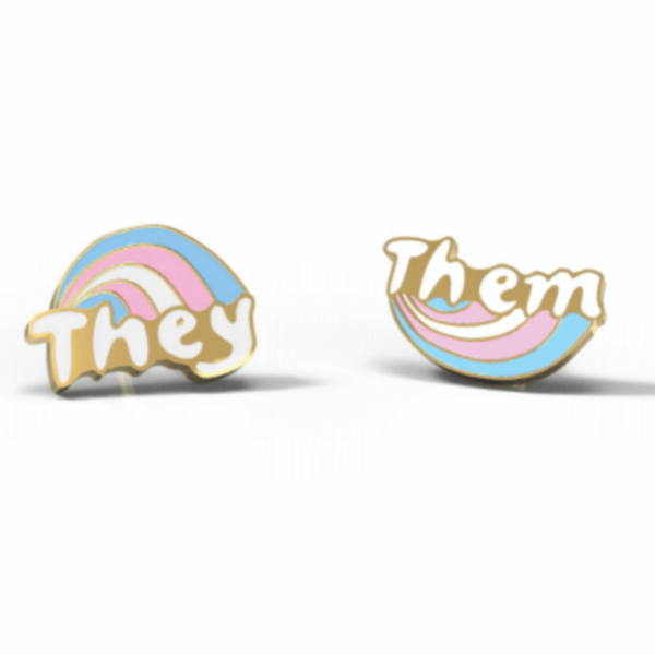 THEY/THEM TRANS PRIDE EARRINGS