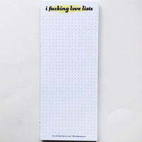 I FUCKING LOVE LISTS NOTEPAD