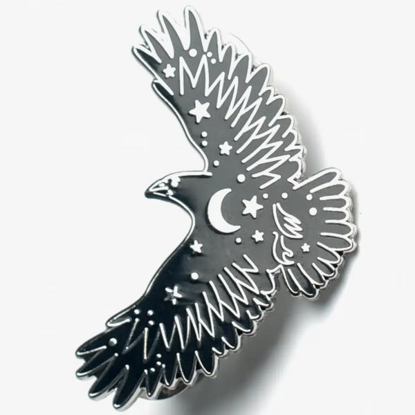 Cosmic Crow Enamel Pin