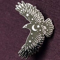 Cosmic Crow Enamel Pin