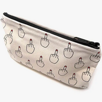 MIDDLE FINGERS ZIP POUCH