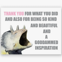 TRICERATOPS THANK YOU CARD