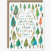 SHELTER EACH OTHER ANNIVERSARY CARD
