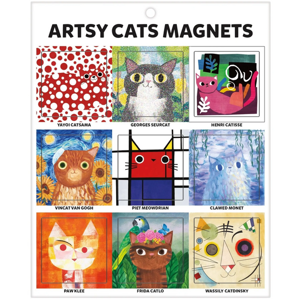 ARTSY CAT MAGNETS SET
