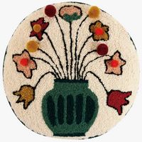 YOU DESERVE SOME FLOWERS WOOL HOOKED PILLOW