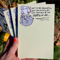 NOT TO BE DRAMATIC OPOSSUM NOTEPAD