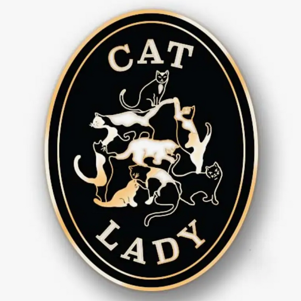 CAT LADY ENAMEL PIN