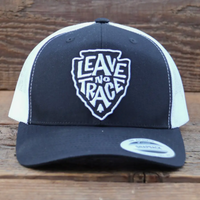 DAD HAT BLACK WITH LEAVE NO TRACE PATCH