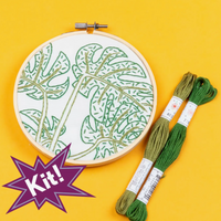 MONSTERA EMBROIDERY KIT