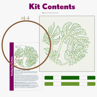 MONSTERA EMBROIDERY KIT