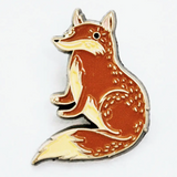 Cute Red Fox Enamel Pin