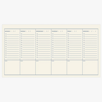 SIMPLE TO-DO UNDATED WEEKLY PLANNER