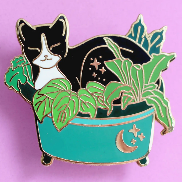 Plant Pot Cat Enamel Pin