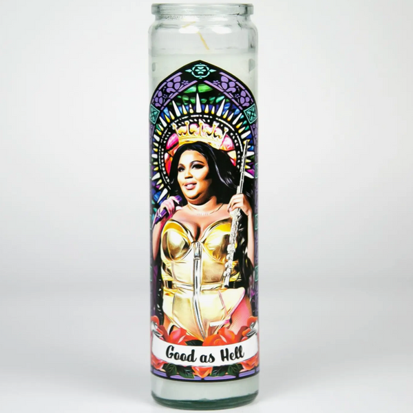 OUR LADY OF TRUTH + JUICINESS LIZZO SAINT CANDLE