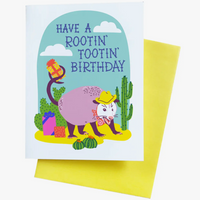 ROOTIN TOOTIN OPOSSUM BIRTHDAY CARD