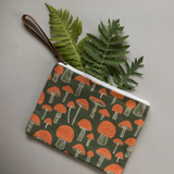 MUSHROOM ZIP POUCH WITH STRAP
