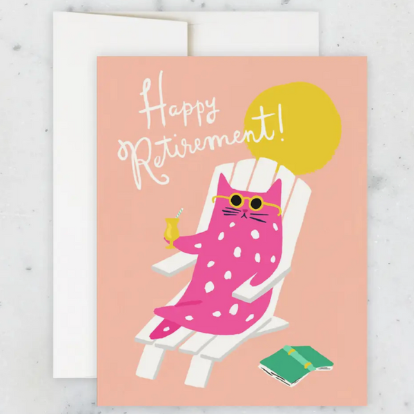 PINK KITTY RETIREMENT CARD
