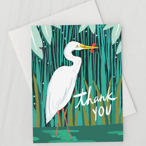 WADING EGRET THANK YOU CARD