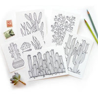 COLORING POSTCARDS CACTUS COLLECTION