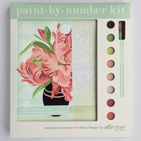 FEATHERY EDGE TULIPS IN VASE PAINT BY NUMBERS KIT
