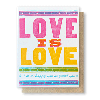 LOVE IS LOVE WEDDING CARD