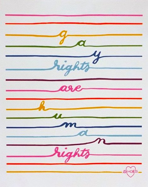GAY RIGHTS ARE HUMAN RIGHTS PRINT